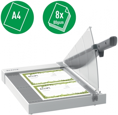 Ghilotina Home Precision, A4, 8 coli, gri Leitz
