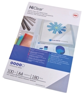 Coperta PVC 180 microni A3 transparent 100 buc/set GBC