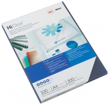 Coperta PVC 300 microni A4 transparent 100 buc/set GBC
