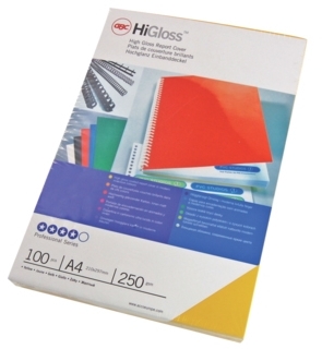 Coperta carton pentru legare 250 g A4 albastru lucios 100 buc/set GBC