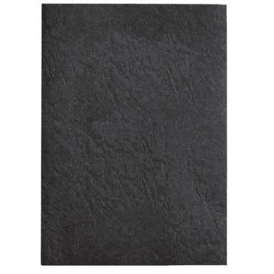 Coperta carton pentru legare cu aspect de piele 250 g A4 negru 100 buc/set GBC