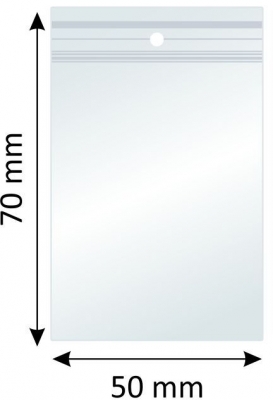 Pungi ziplock, 50 x 70 mm, 100/set