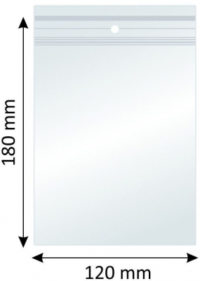 Pungi ziplock, 120 x 180 mm, 100/set