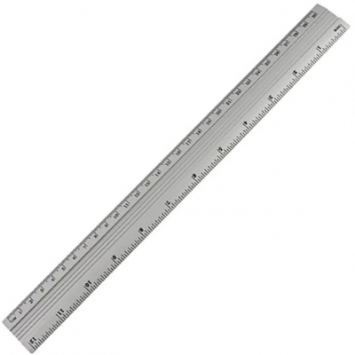Rigla 30 cm, aluminiu