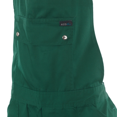 Pantaloni cu pieptar, verde, Eco Line, Rock Safety 