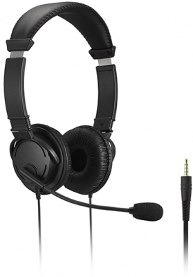 Casti reglabile, microfon cu anulare sunet inclus, conexiume Jack 3.5 mm 1.8 m, nergu Kensington