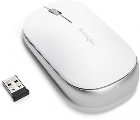 Mouse Dual Wireless SureTrack, dimensiune medie, culoare alb, Kensington 