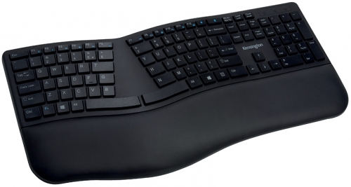 Tastatura Wireless cu suport ergonomic, culoare negru, ProFit Ergo Kensington