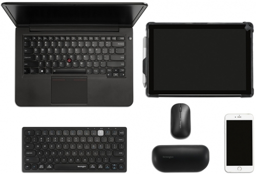 Tastatura, conexiune multipla, wireless sau bluetooth, indicator de baterie, negru Kensington