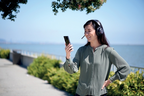 Casti H3000, reglabile, microfon cu anulare sunet inclus, conexiune Bluetooth, negru Kensington