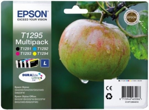 Multipack Cmyk C13T12954012 1X11Ml, 3X7Ml Original Epson Stylus Sx420Fw