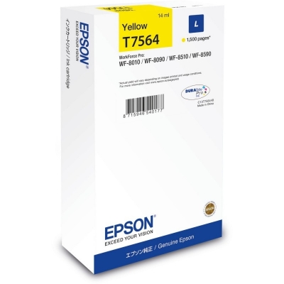 Cartus Yellow Size L C13T756440 1,5K Original Epson Workforce Pro Wf-8010Dw