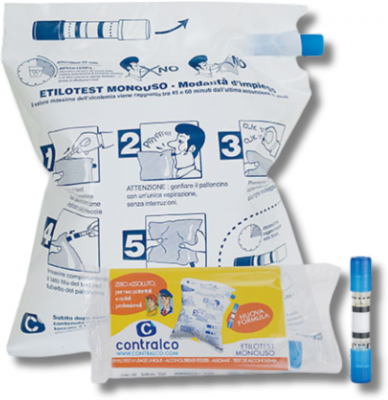 Alcool tester de unica folosinta pentru spatii publice