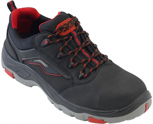 Pantofi de protectie S3, SRC, HRO, negru / rosu / gri, Expert, Rock Safety 