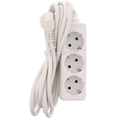 Prelungitor 3 prize, 3 m, fara intrerupator, cu protectie, 3xG1.5mmp Well