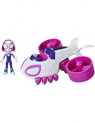 Set figurina Ghost Spider si vehicul, Spidey prietenii extraordinari Hasbro