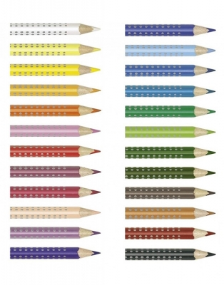 Creioane colorate 24 culori Grip 2001 Faber-Castell