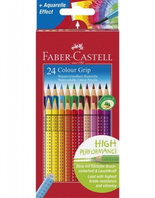 Creioane colorate 24 culori Grip 2001 Faber-Castell