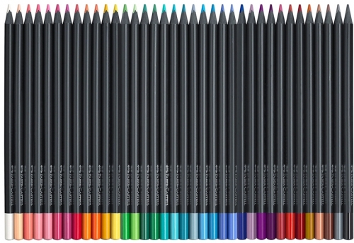 Creioane colorate triunghiulare Black Edition 36 culori/set Faber Castell