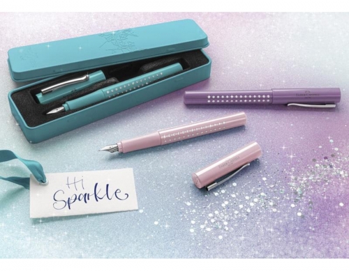Stilou Sparkle Rose, metalic F, Faber-Castell