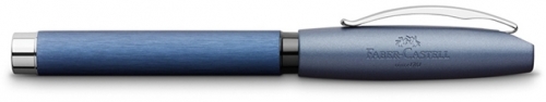 Stilou Essentio Aluminium Blue, penita F, Faber-Castell