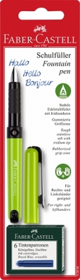 Stilou scolar blister vario cu 6 cartuse Faber-Castell
