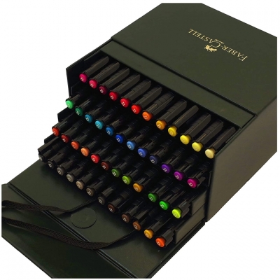 Marker caligrafic Pitt Artist Pen Cutie Studio 48 buc/set Faber-Castell
