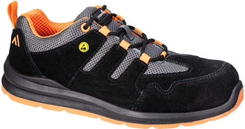 Pantofi de protectie compositelite S1 ESD Portwest, negru/portocaliu