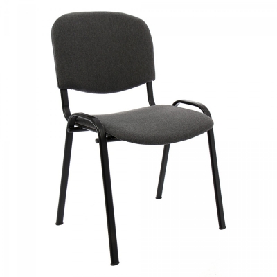 Scaun birou vizitator Felicia, fix, stofa C13, gri inchis