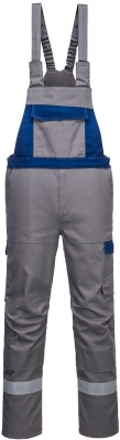 Pantaloni cu piptar Bizflame Ultra Two Tone, gri short, small, Portwest