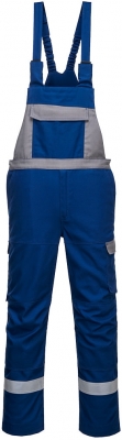 Pantaloni cu piptar Bizflame Ultra Two Tone, albastru royal, small, Portwest