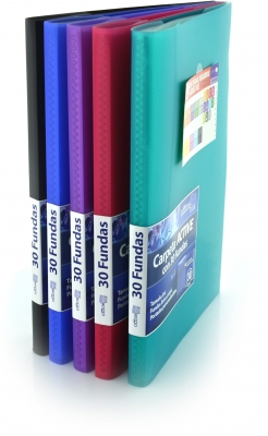 Mapa A4 Office box pentru prezentare, Active, 30 file, culori asortate