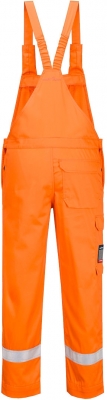 Pantaloni cu piptar de protectie FR rezistenta chimica, portocaliu, Portwest