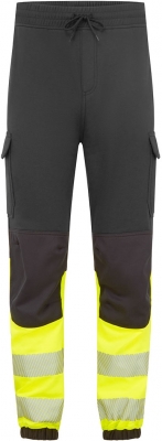 Pantaloni de protectie PW3 Modaflame HVO Jogger Portwest, negru/galben