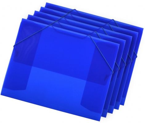 Mapa plastic Office box, A4+, prindere cu elastic, culori asortate