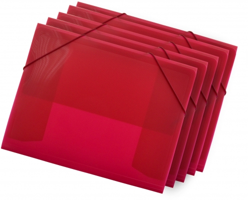 Mapa plastic Office box, A4+, prindere cu elastic, culori asortate