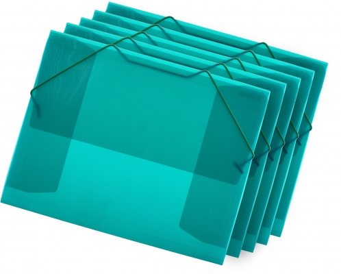 Mapa plastic Office box, A4+, prindere cu elastic, culori asortate