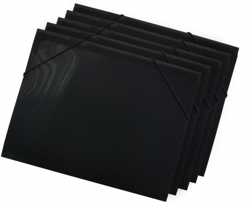Mapa plastic Office box, A4+, prindere cu elastic, culori asortate