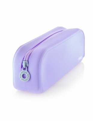 Penar tip etui dreptunghiular Office box, Blush,  silicon, diverse culori pastel