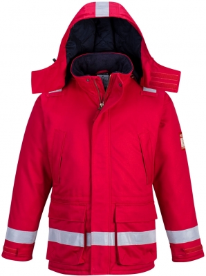 Jacheta de iarna, antistatica si ignifuga, rosu, regular,  Bizflame Plus, Portwest