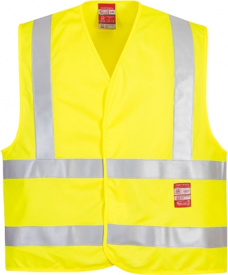 Vesta Hi-Vis ignifuga, galben, regular, Bizflame, Portwest