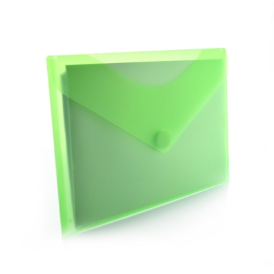 Mapa plastic Office box A4+, prindere tip arici, in V, verde