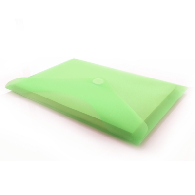 Mapa plastic Office box A4+, prindere tip arici, in V, verde