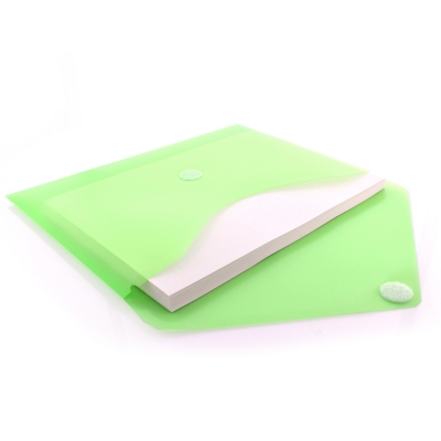 Mapa plastic Office box A4+, prindere tip arici, in V, verde