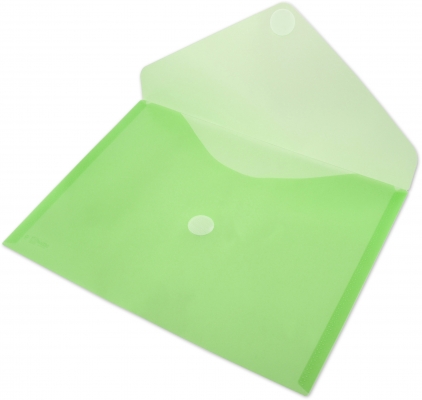 Mapa plastic Office box A4+, prindere tip arici, in V, verde