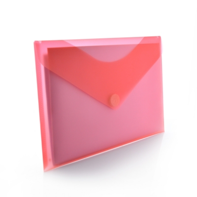 Mapa plastic Office box A4+, prindere tip arici, in V, rosu