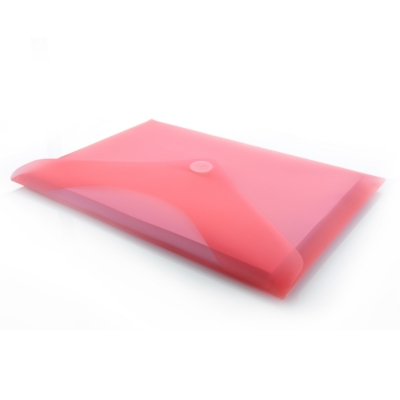 Mapa plastic Office box A4+, prindere tip arici, in V, rosu
