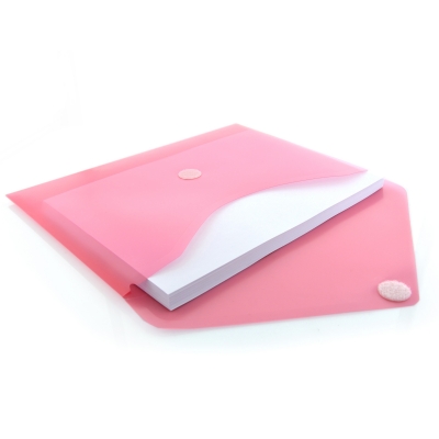 Mapa plastic Office box A4+, prindere tip arici, in V, rosu