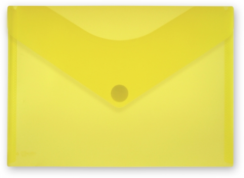 Mapa plastic Office box A4+, prindere tip arici, in V, galben