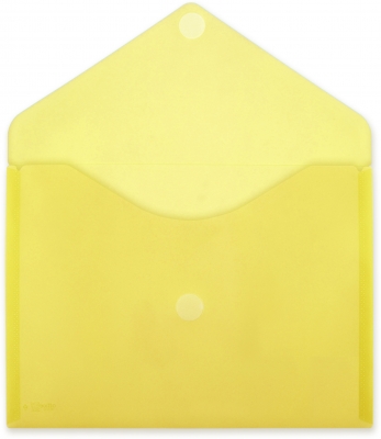 Mapa plastic Office box A4+, prindere tip arici, in V, galben